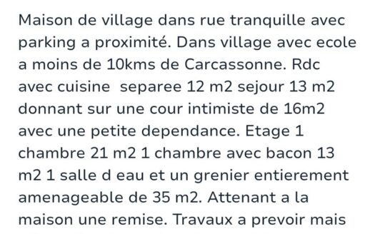 Maison de village avec cour