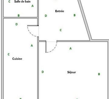 Appartement F1 avec cuisine séparée