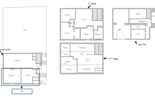 Maison de ville + T1