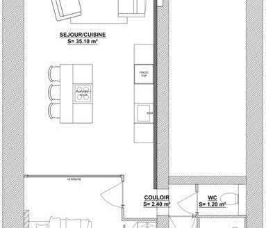 Plateau brut 64m2 – Cinq Avenues