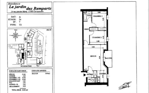 Appartement T3 60m2