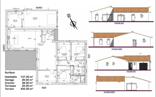 MAISON NEUVE LUMINEUSE SANS VIS A VIS 127m² 6P 3CH LIVRAISON IMMEDIATE