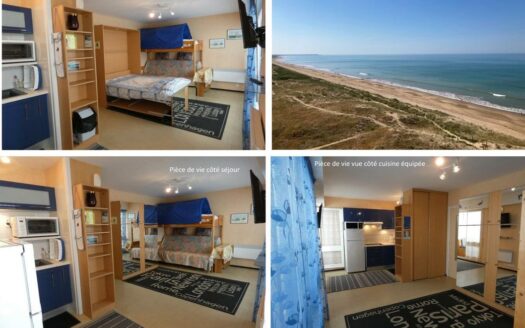 APPARTEMENT BORD DE MER de 25 m2 + loggia fermée et parking privé