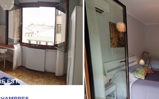 APPARTEMENT LUMINEUX TRAVERSANT INTRA-MUROS avec terrasse