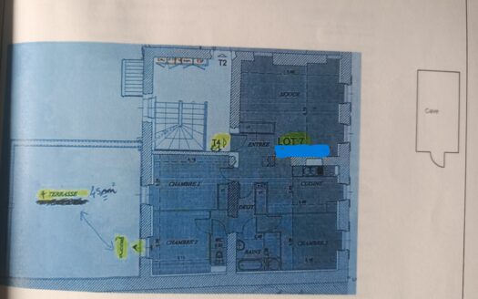 T4 88 m2 + 45 m2 de terrasse dominante