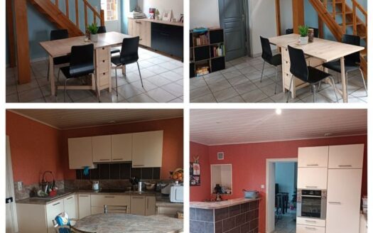 Maison + jardin + garage