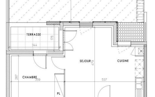 Appartement T2 45 m2 + 1 place de parking / ST ORENS