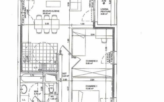 Vends Appartement T3 gare sud