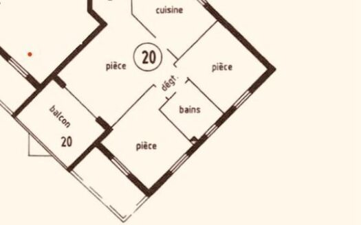 Bel appartement F3 résidence privée