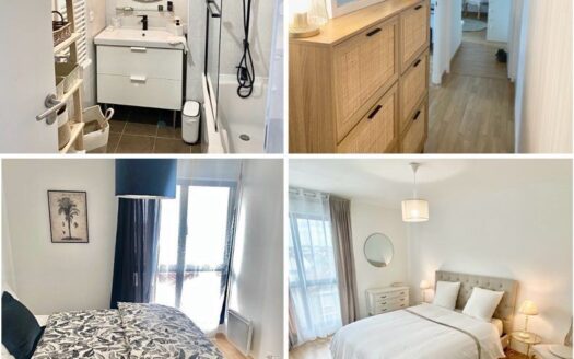 Appartement moderne dernier étage 3 pièces meublé et décoré