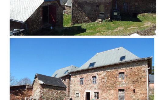Charmant corps de ferme à finir de restaurer sur terrain d’un seul tenant de 3700 m2